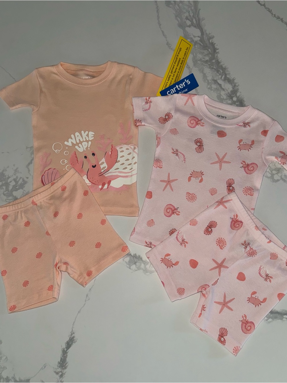 Carter's Baby Girl Ocean Sea Cotton Pajama Sets 18M